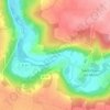 Carte topographique Archets, altitude, relief