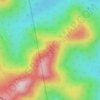 Carte topographique Caribou Mountain, altitude, relief