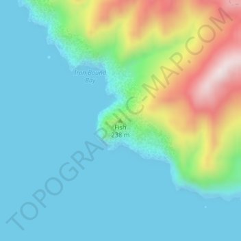 Carte topographique Fish, altitude, relief