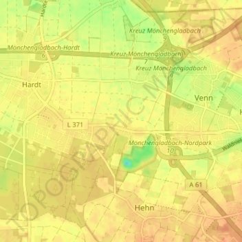 Carte topographique Vorst, altitude, relief