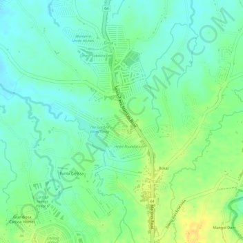 Carte topographique Heart Foundation Subd. PHASE 2. Brgy. Punta 1, Tanza Cavite, altitude, relief
