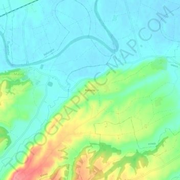 Carte topographique Abbazia, altitude, relief