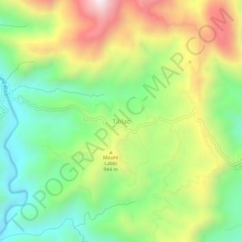 Carte topographique Tiblac, altitude, relief