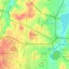 Carte topographique Forest Hill, altitude, relief