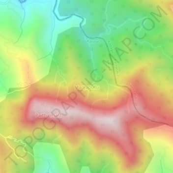 Carte topographique Manjapullu, altitude, relief