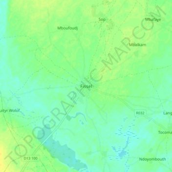 Carte topographique Fissel, altitude, relief