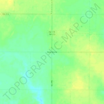 Carte topographique New Moore, altitude, relief