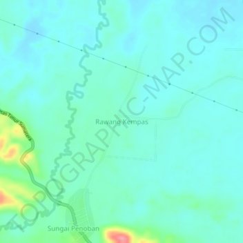 Carte topographique Rawang Kempas, altitude, relief