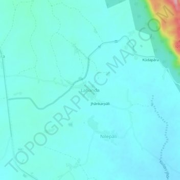 Carte topographique Lahanda, altitude, relief