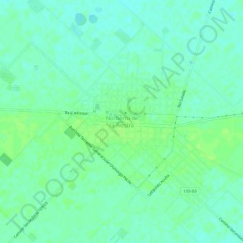 Carte topographique Norberto de la Riestra, altitude, relief