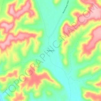 Carte topographique Pandale, altitude, relief