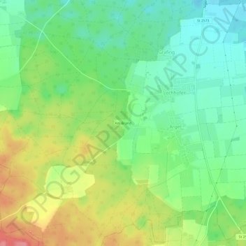 Carte topographique Am Brand, altitude, relief