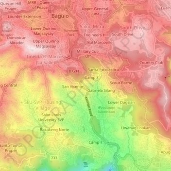 Carte topographique Poliwes, altitude, relief