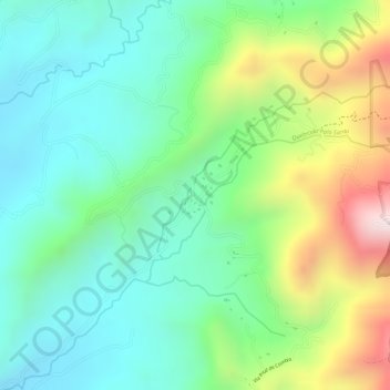Carte topographique Pital de Combia, altitude, relief
