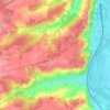 Carte topographique Les Croissants, altitude, relief