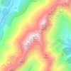 Carte topographique Mount Wilson, altitude, relief