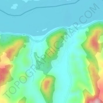 Carte topographique Phu Thok, altitude, relief