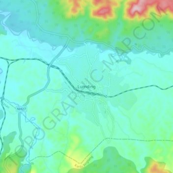 Carte topographique Lumding, altitude, relief