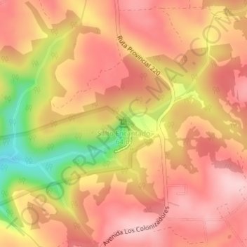 Carte topographique Salto Encantado, altitude, relief