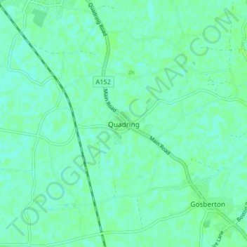 Carte topographique Quadring, altitude, relief