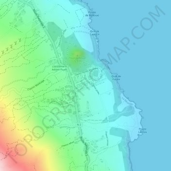 Carte topographique Lotissement Florine A, altitude, relief