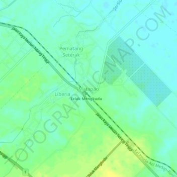 Carte topographique Matapao, altitude, relief