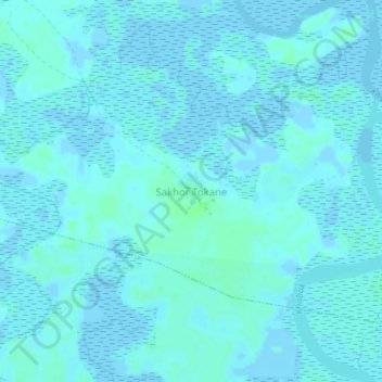 Carte topographique Sakhor Tokane, altitude, relief
