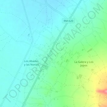 Carte topographique Los Jopos, altitude, relief
