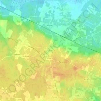 Carte topographique Souley, altitude, relief
