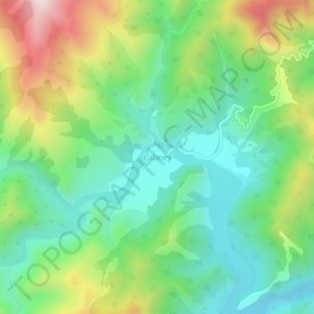Carte topographique Labney, altitude, relief