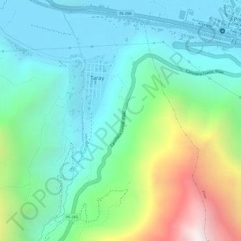 Carte topographique Mirador Taray, altitude, relief