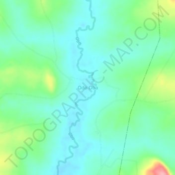 Carte topographique Odo Oba, altitude, relief