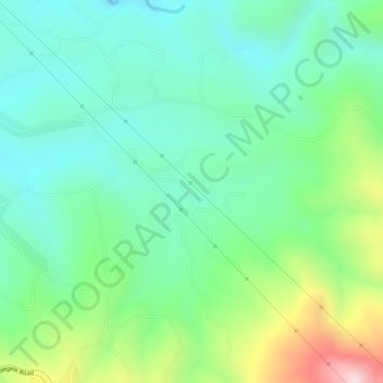 Carte topographique Allata, altitude, relief