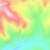 Carte topographique Burn Top Mountain, altitude, relief