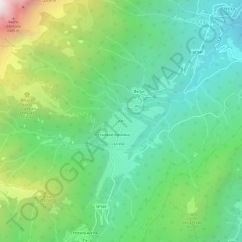 Carte topographique Vich, altitude, relief