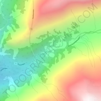 Carte topographique Videseter, altitude, relief