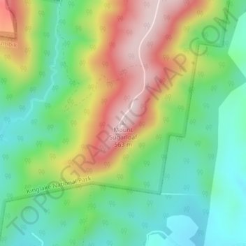 Carte topographique Mount Sugarloaf, altitude, relief