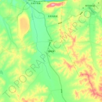 Carte topographique Tayu, altitude, relief