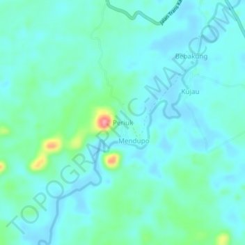 Carte topographique Periuk, altitude, relief