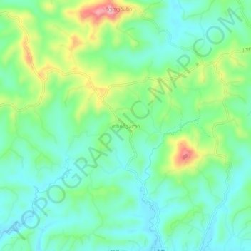 Carte topographique Tkhinvali, altitude, relief