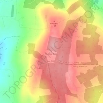 Carte topographique Knockardagur, altitude, relief