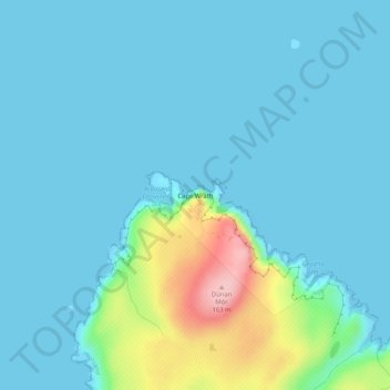 Carte topographique Cape Wrath, altitude, relief