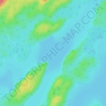 Carte topographique Lac Opémisca, altitude, relief