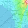 Carte topographique Caloocan, altitude, relief