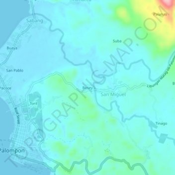 Carte topographique Bosey, altitude, relief