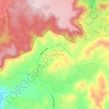 Carte topographique De Luz Ranchos, altitude, relief