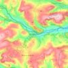 Carte topographique Knighton, altitude, relief