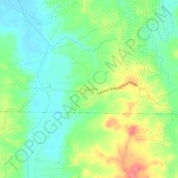 Carte topographique El Cedro, altitude, relief