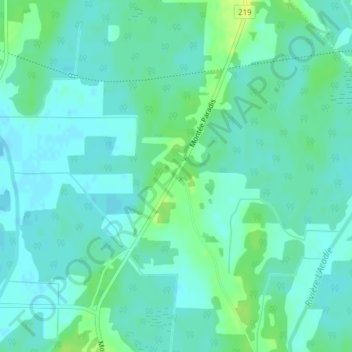 Carte topographique Barrington, altitude, relief