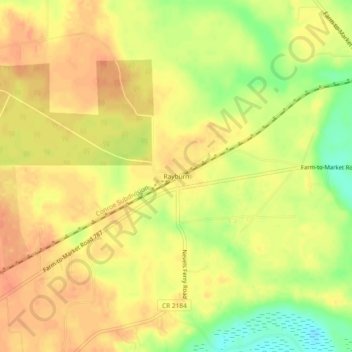 Carte topographique Rayburn, altitude, relief